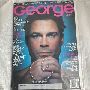 Unused sealed George Magazine Rob Lowe sept 1999 stored bought